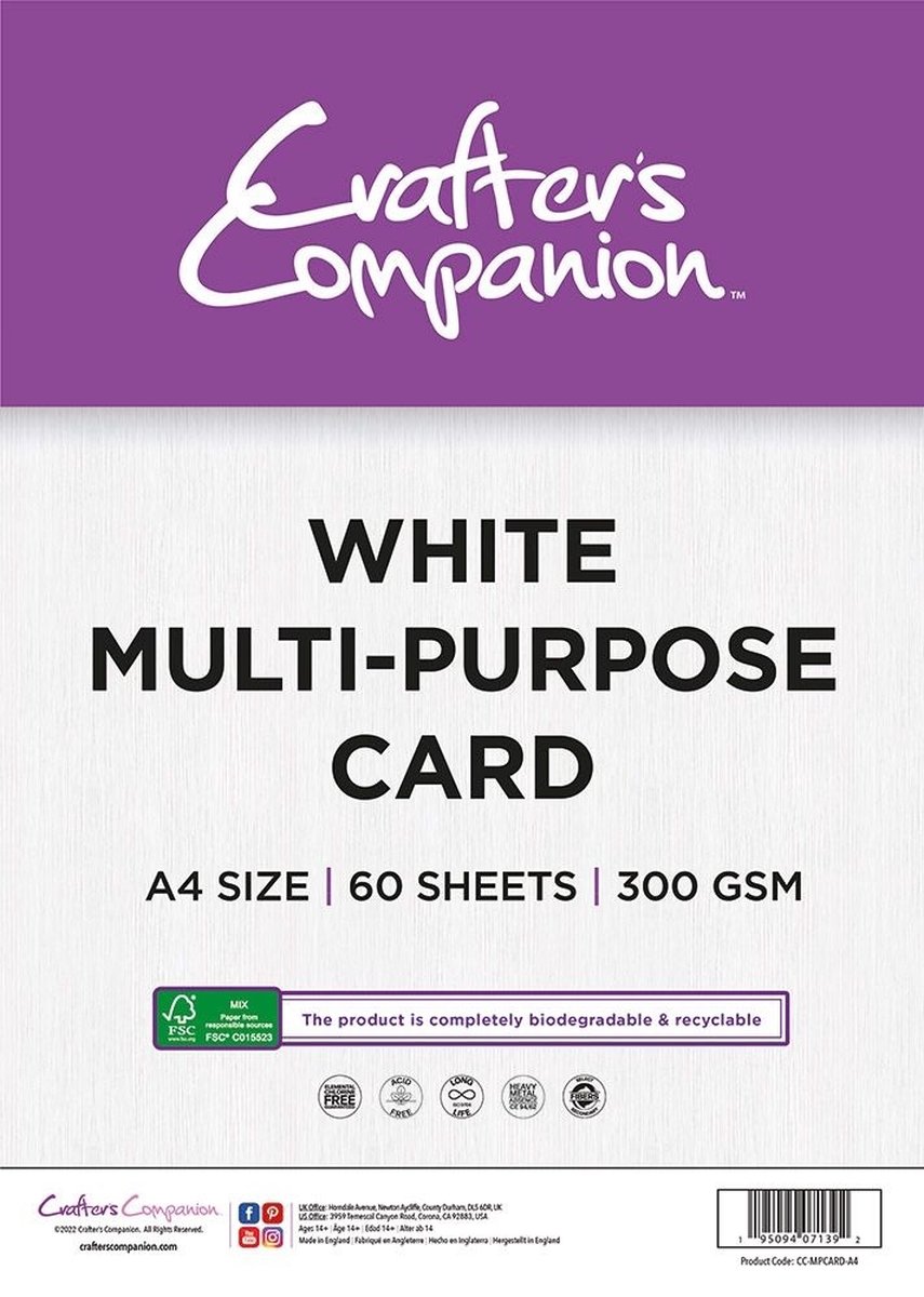 White Multi-Purpose Card A4 (CC-MPCARD-A4)